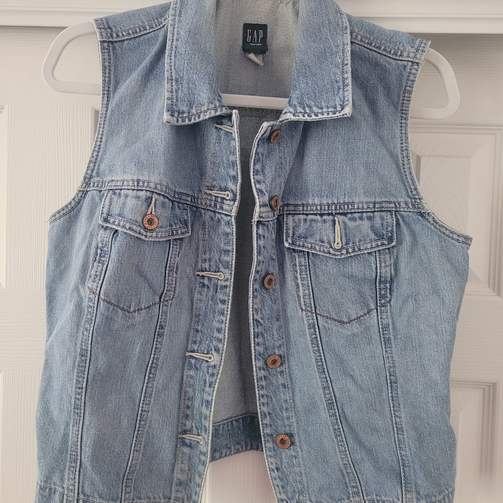 GAP Light Blue Denim Vest